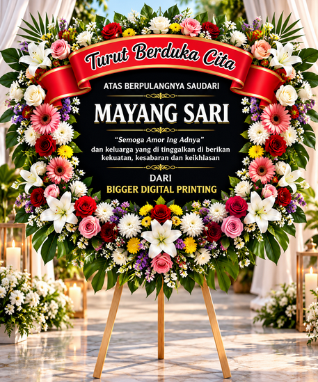 papan ucapan karangan bunga