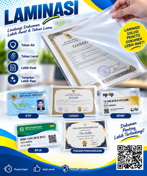 Laminating surat surat